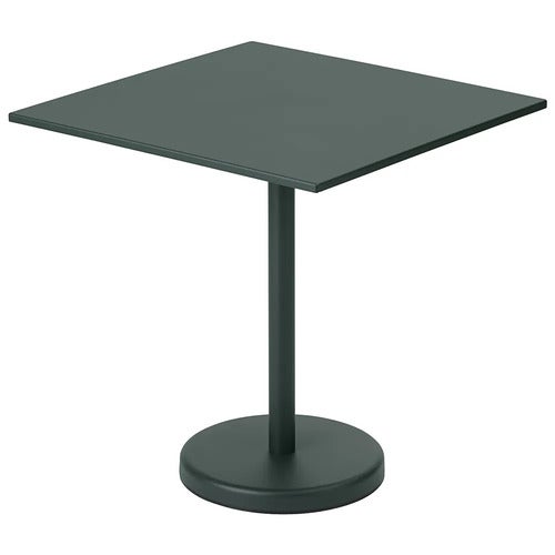 Linear Steel Cafébord 70x70 cm Dark Green 
