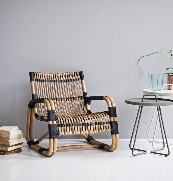 Curve loungefåtölj Svart/Natur