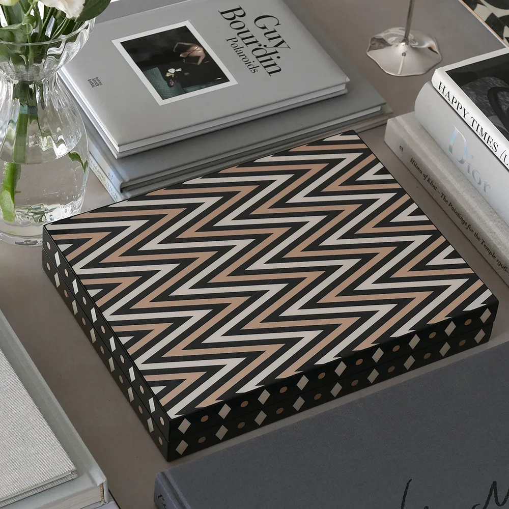 Backgammon Lackat Black