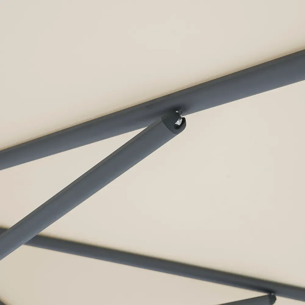 Twist parasoll 210x150 cm anthracite Kat.4 408 Black