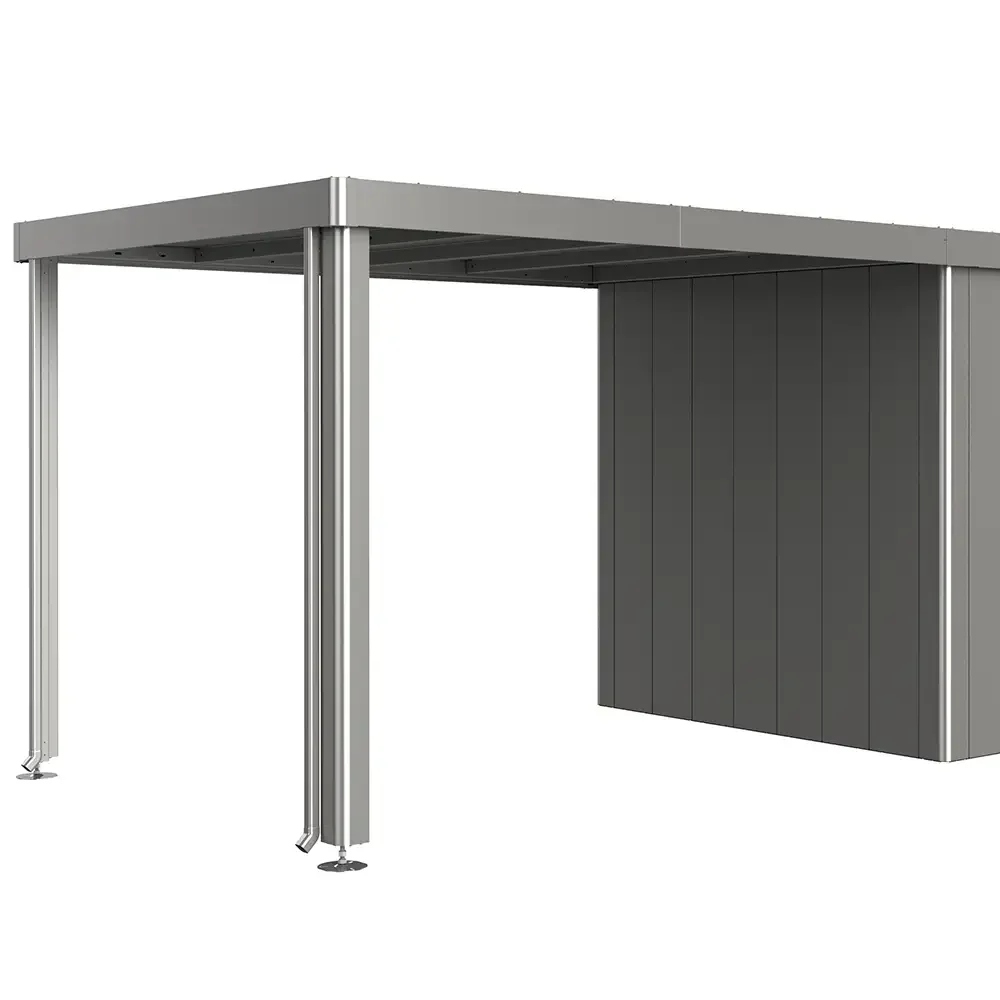 Sidotak till trädgårdsskjul Neo 3A/3B/3C/3D metallic grå