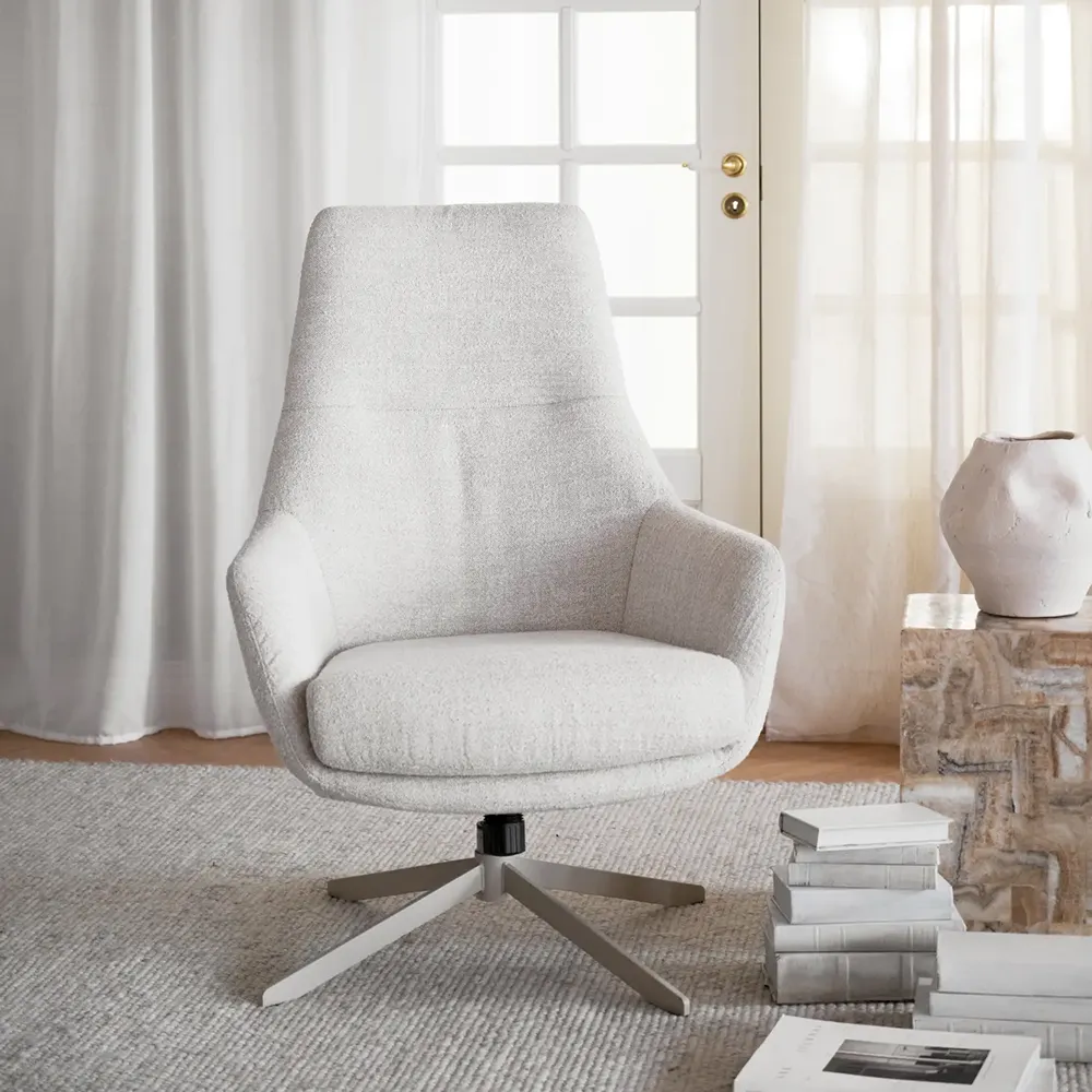 Conroe snurrfåtölj ljusbeige