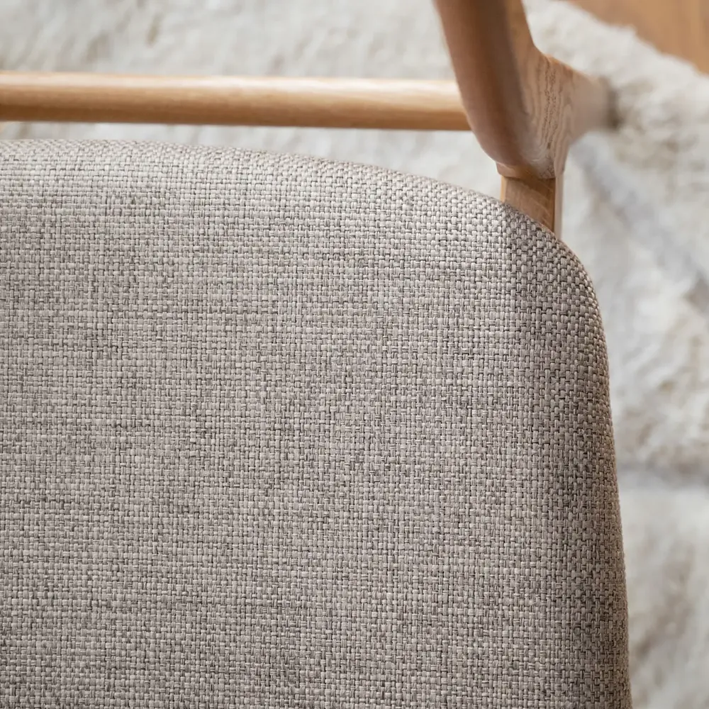 Rodham stol ek/grå-beige