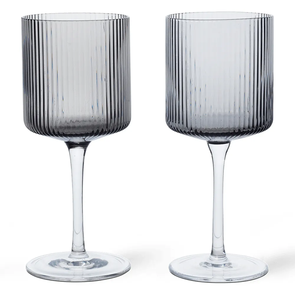 Ripple Vitvinsglas 2-pack - Smoked Grey