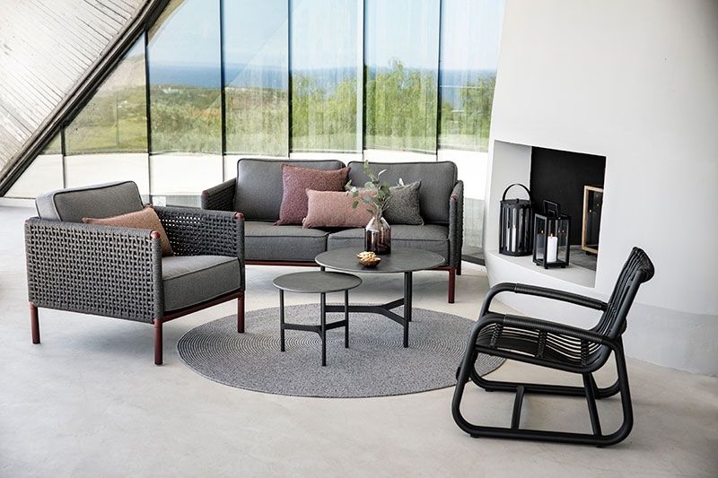 Encore Loungefåtölj Grå/Bordeaux 