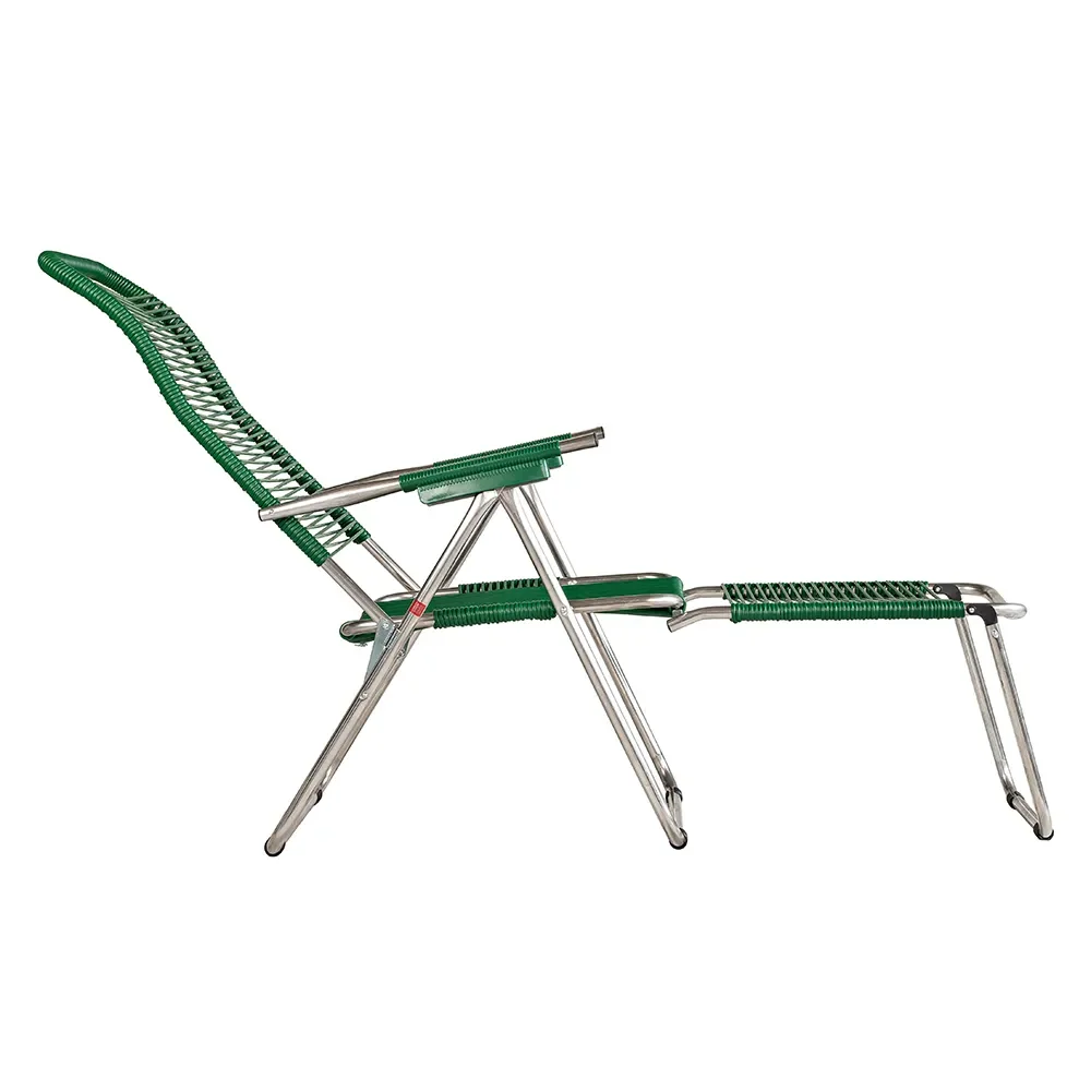 Spaghetti footrest green matt aluminium 