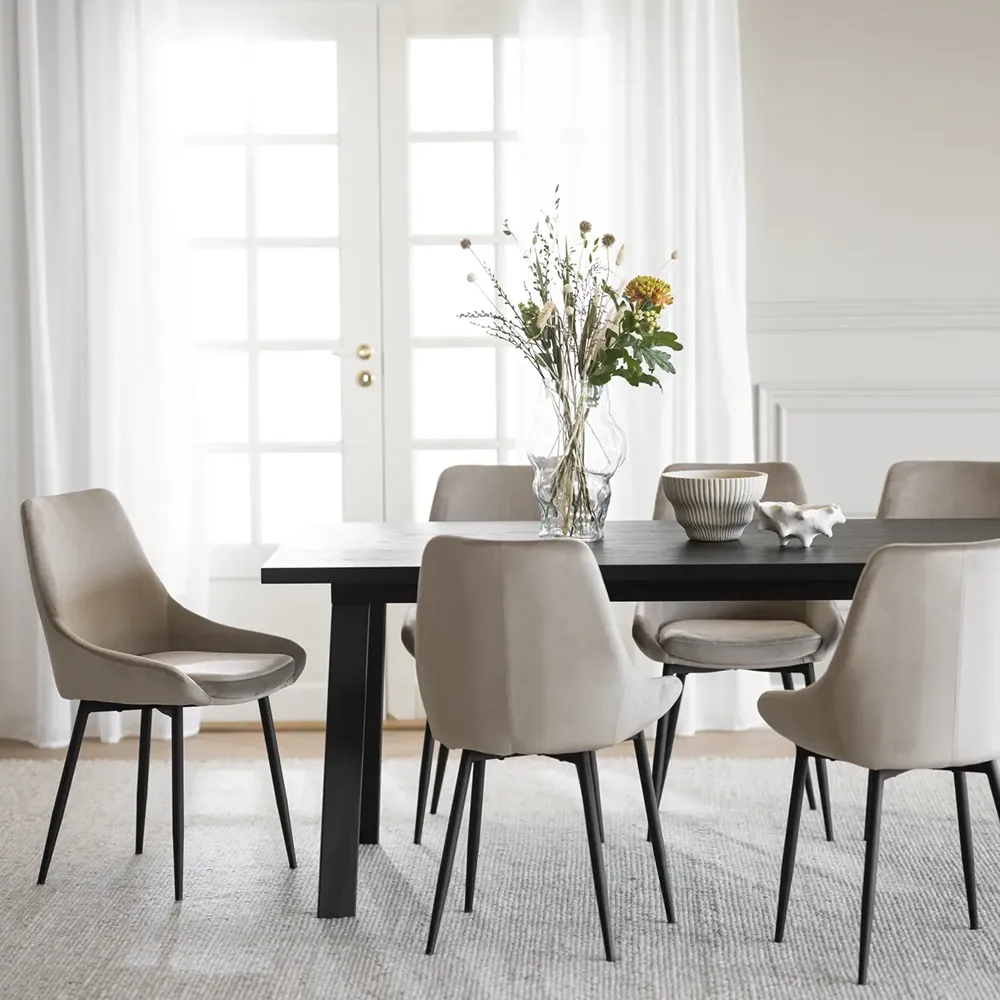 Sierra stol beige sammet