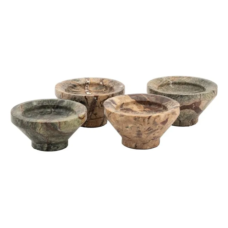 Sumi large ( set of 4) 11,5x11,5x5 cm marmor multicolour