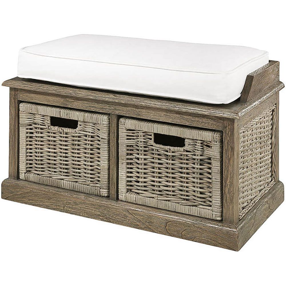 Cubu bänk 2 lådor rotting