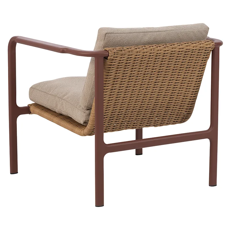 Motty fåtölj Zin Red / Teddy Beige