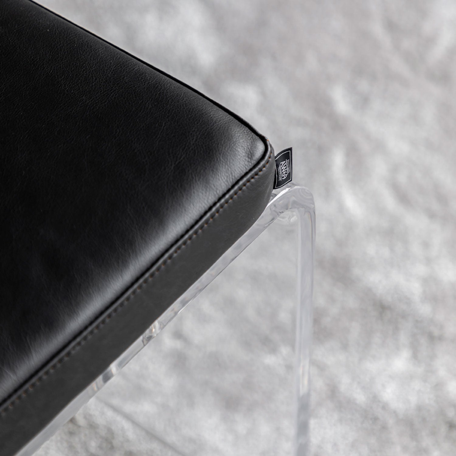 Robby fotpall plexiglas/mountain black