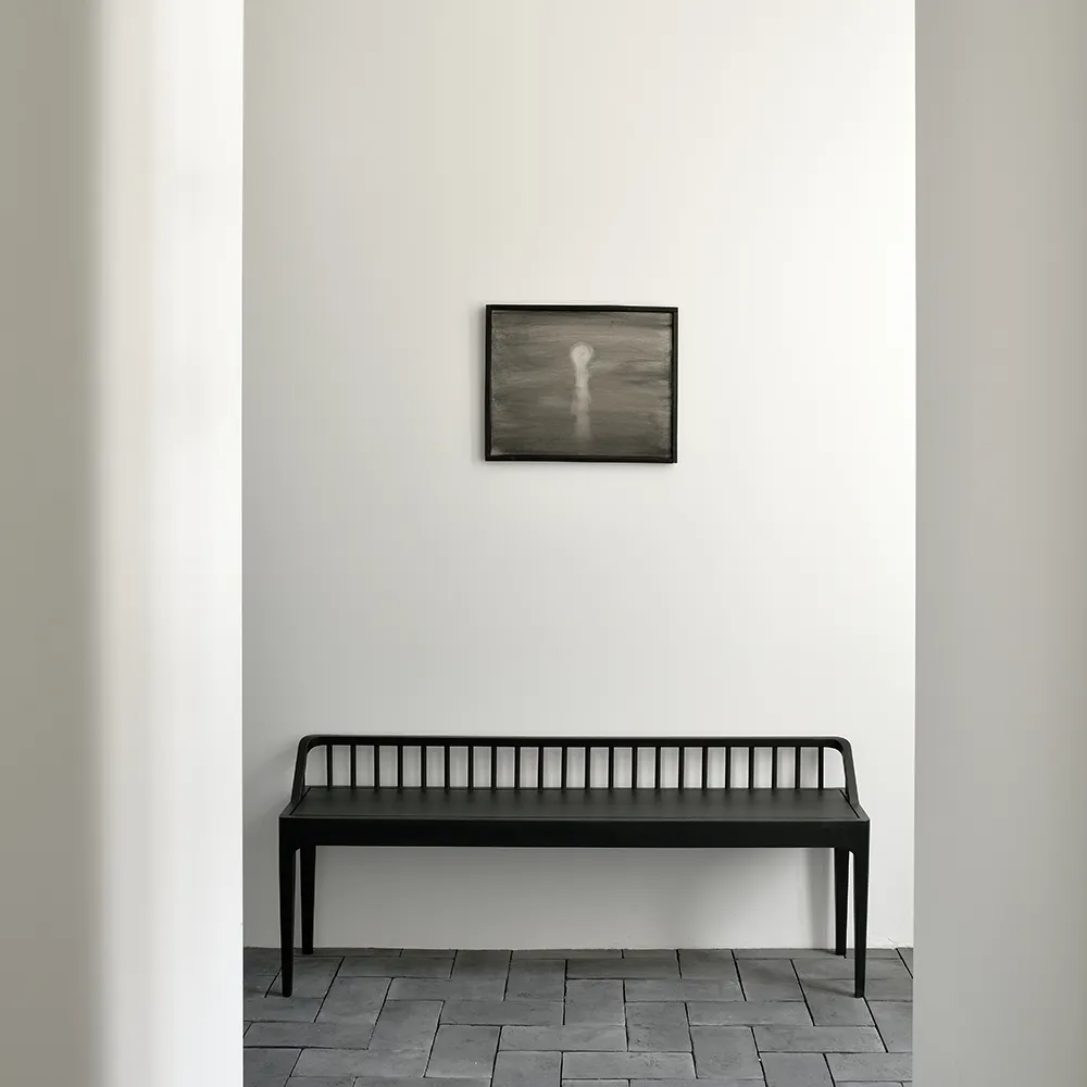 Spindle Bänk Ek svart