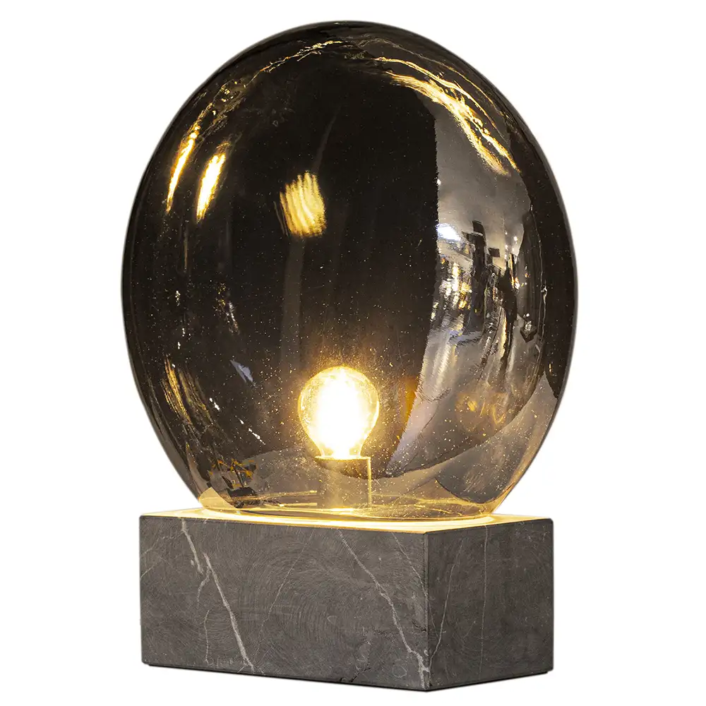 Glori bordslampa Ø30cm Rökgrå