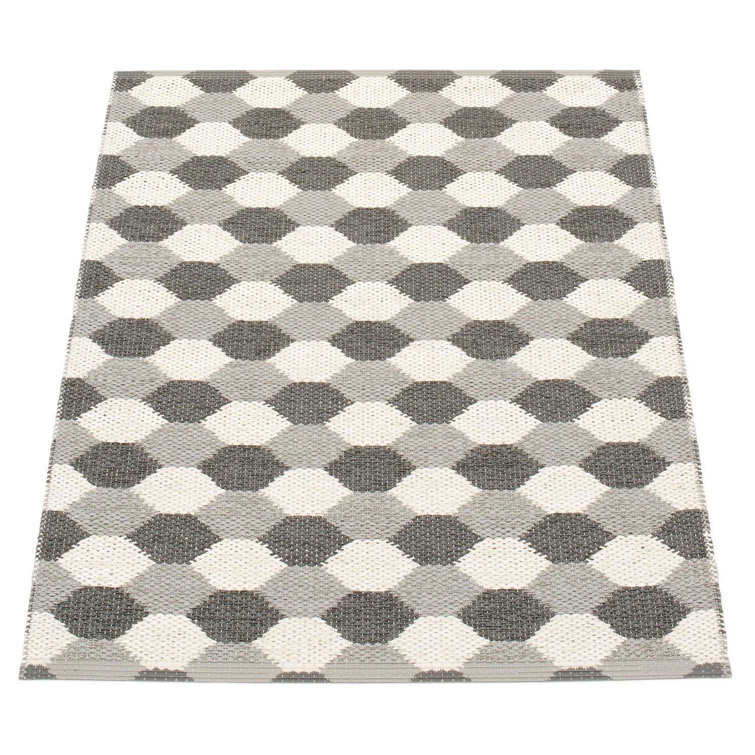 Dana matta 70x100 cm warm grey / charcoal / vanilla 