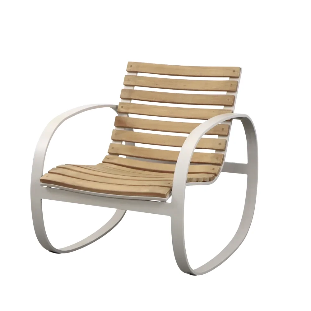 Parc gungstol Teak/sand aluminium