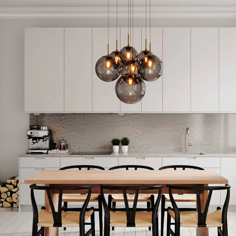 Laura taklampa Ø53cm Svart/Rökgrå