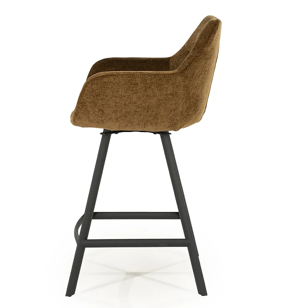 Bliss barstol med armstöd - mustard