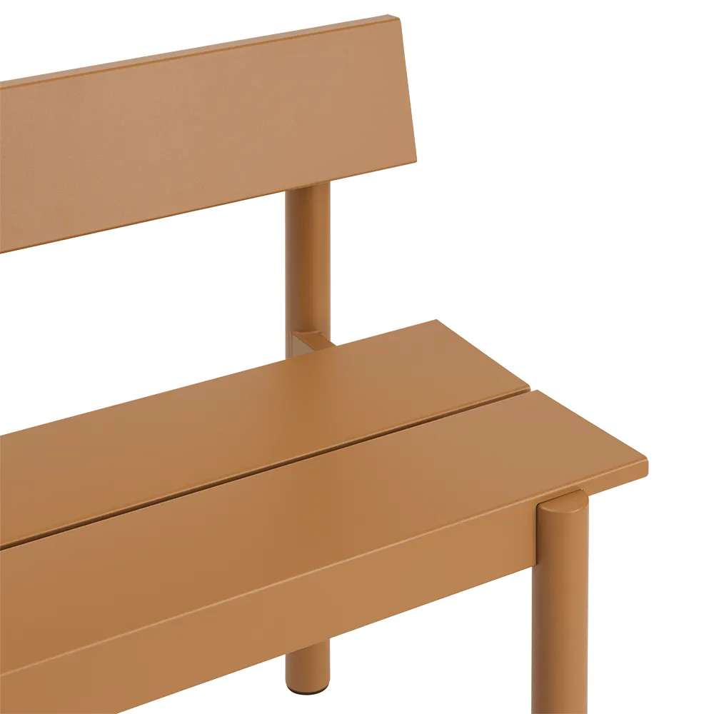 Rät stålbänk 110cm Linear Steel Burnt Orange