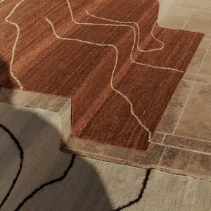 Handvävd Matta i Jute Gesso Terracotta 140x200 cm