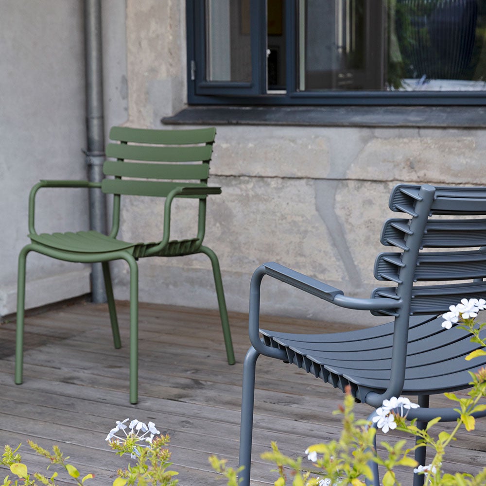 ReCLIPS matstol blå/blå Aluminium