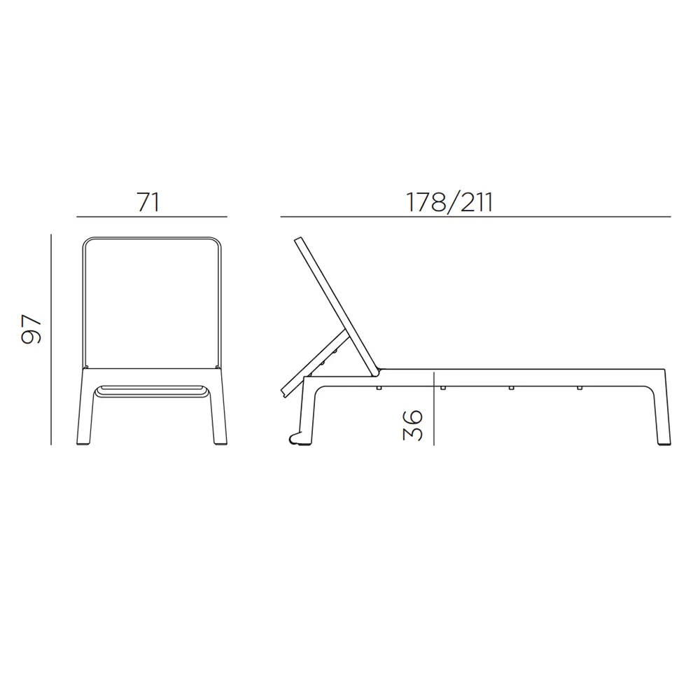 Plano solsäng Tortora - Tortora 