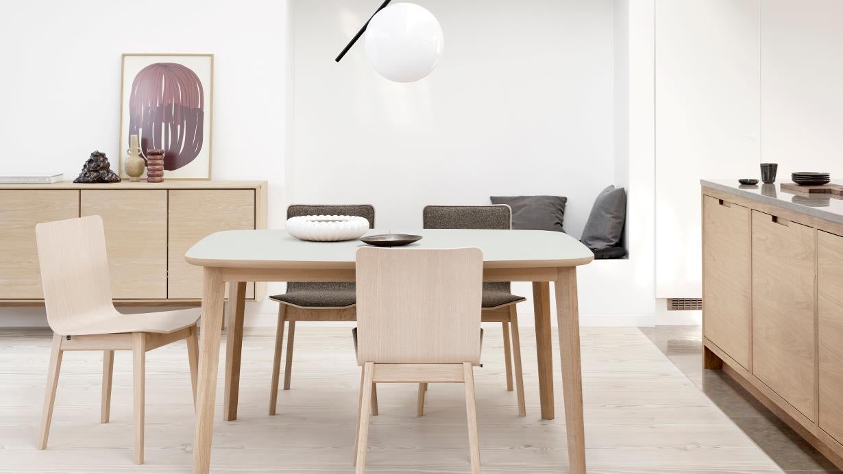 Sm118 Bord Ek Vitolja/Vit Laminat