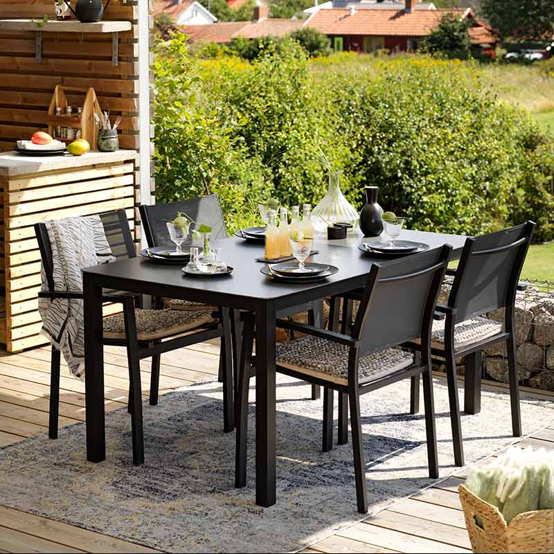 Rana karmstol svart/svart