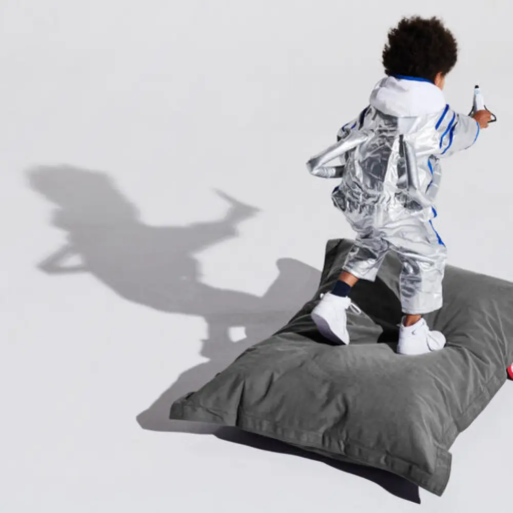 junior canvas sittsäck recycled charcoal grey