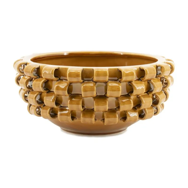 Bowl Loopa - mustard 36x36x39 cm