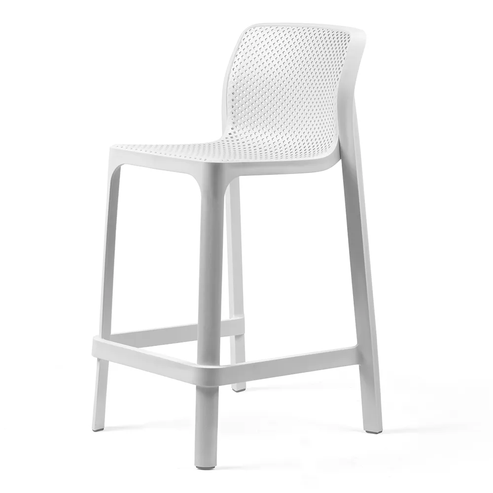 Net barstol låg White