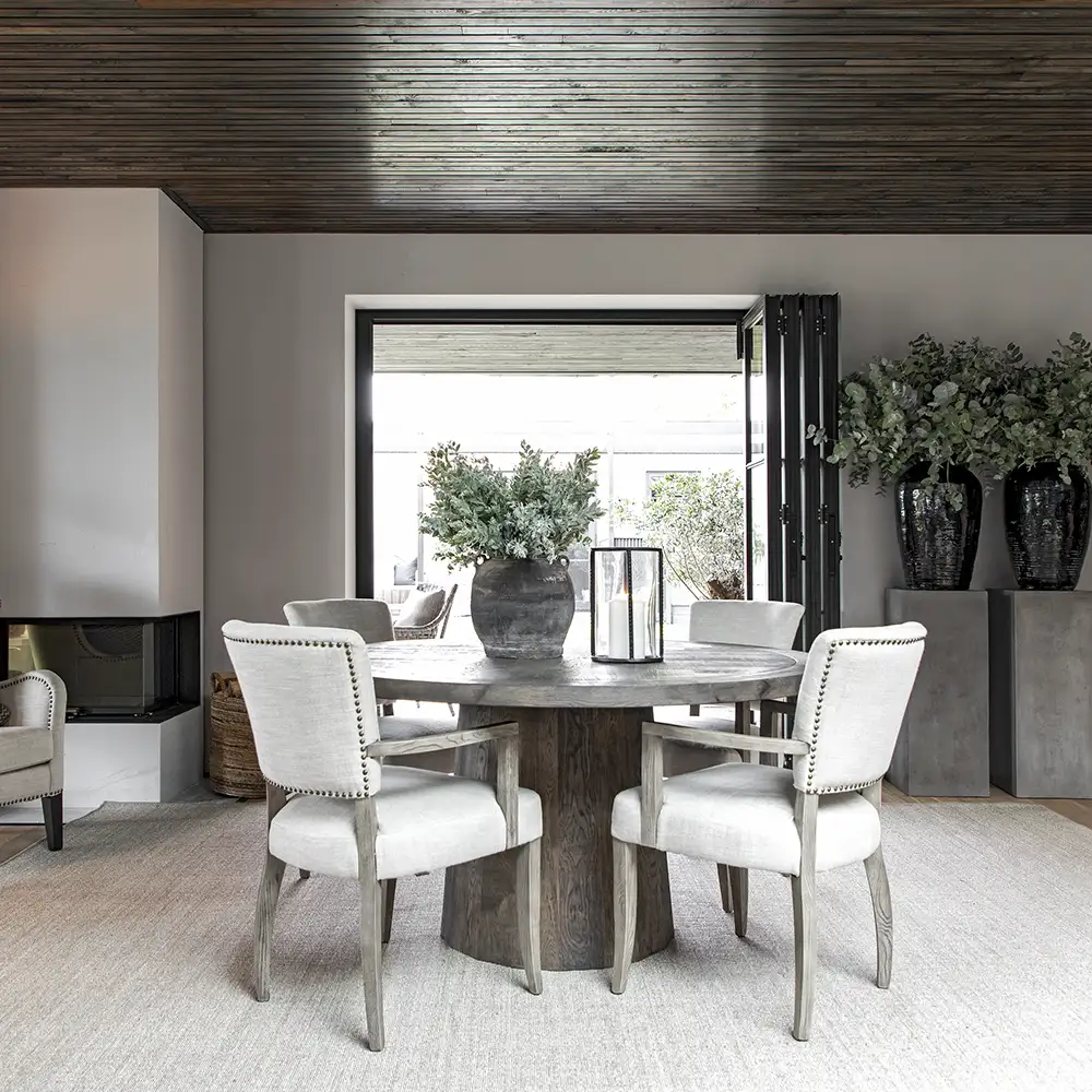 JOSH matbord Ø170 silver back