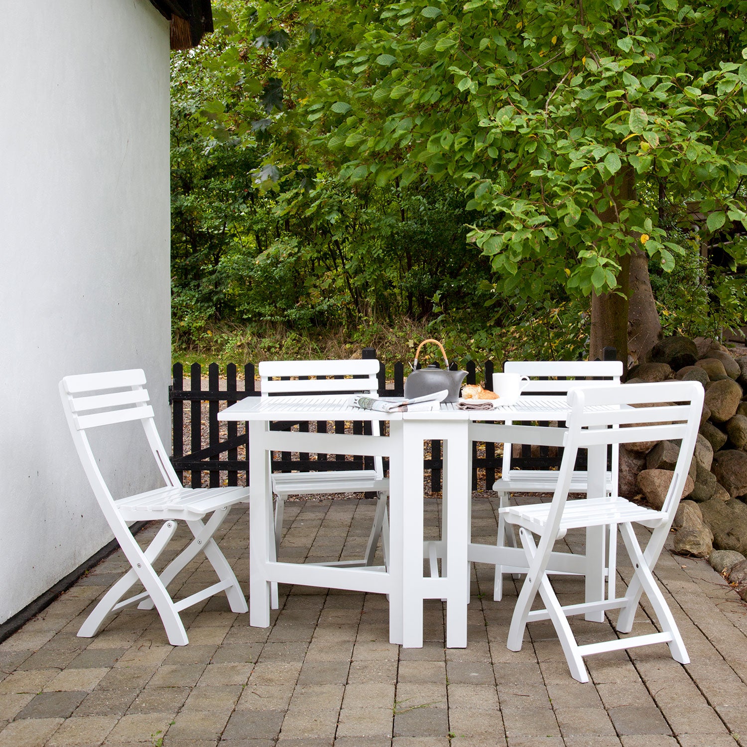 Clarish fällbar stol vit 