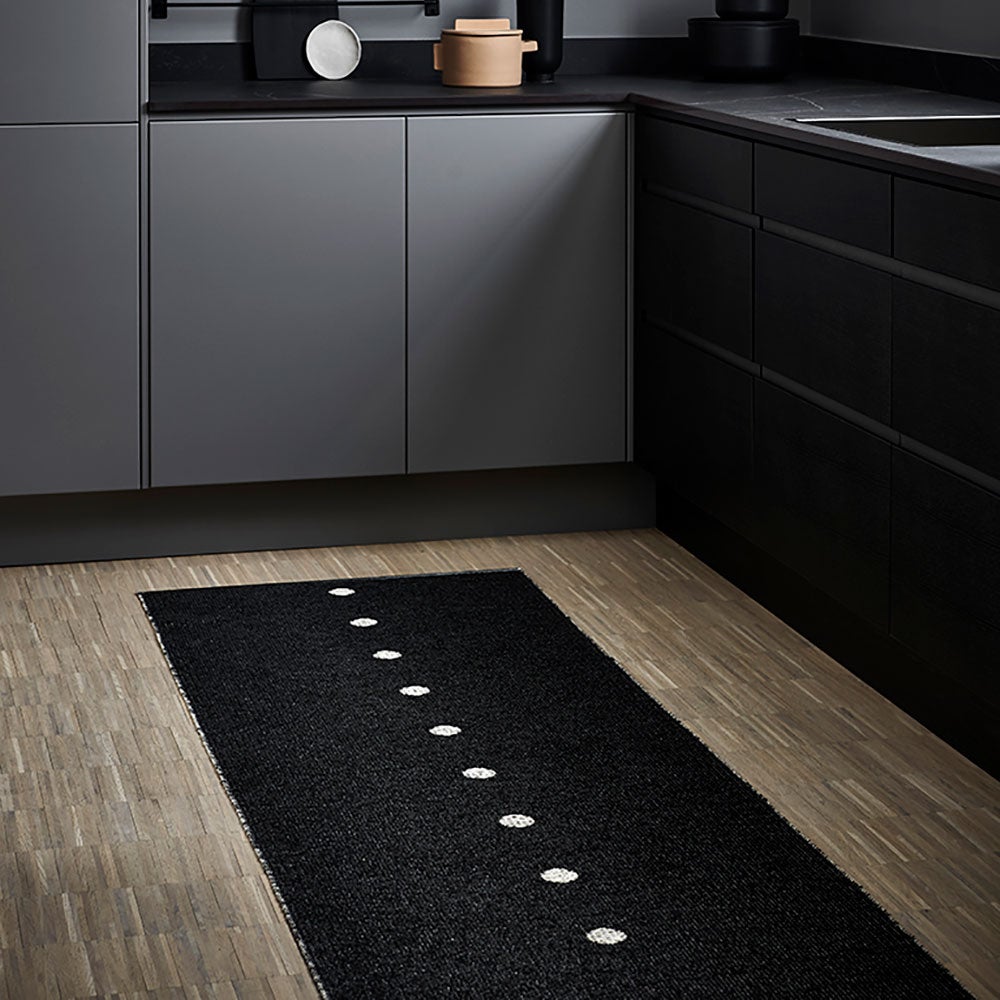 Peg matta 70x140 cm black / linen 