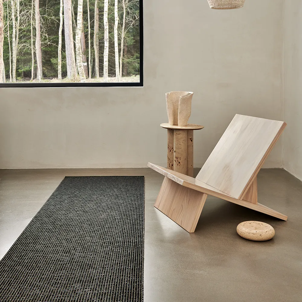 Emm matta 70x180 cm Black/Linen Metallic