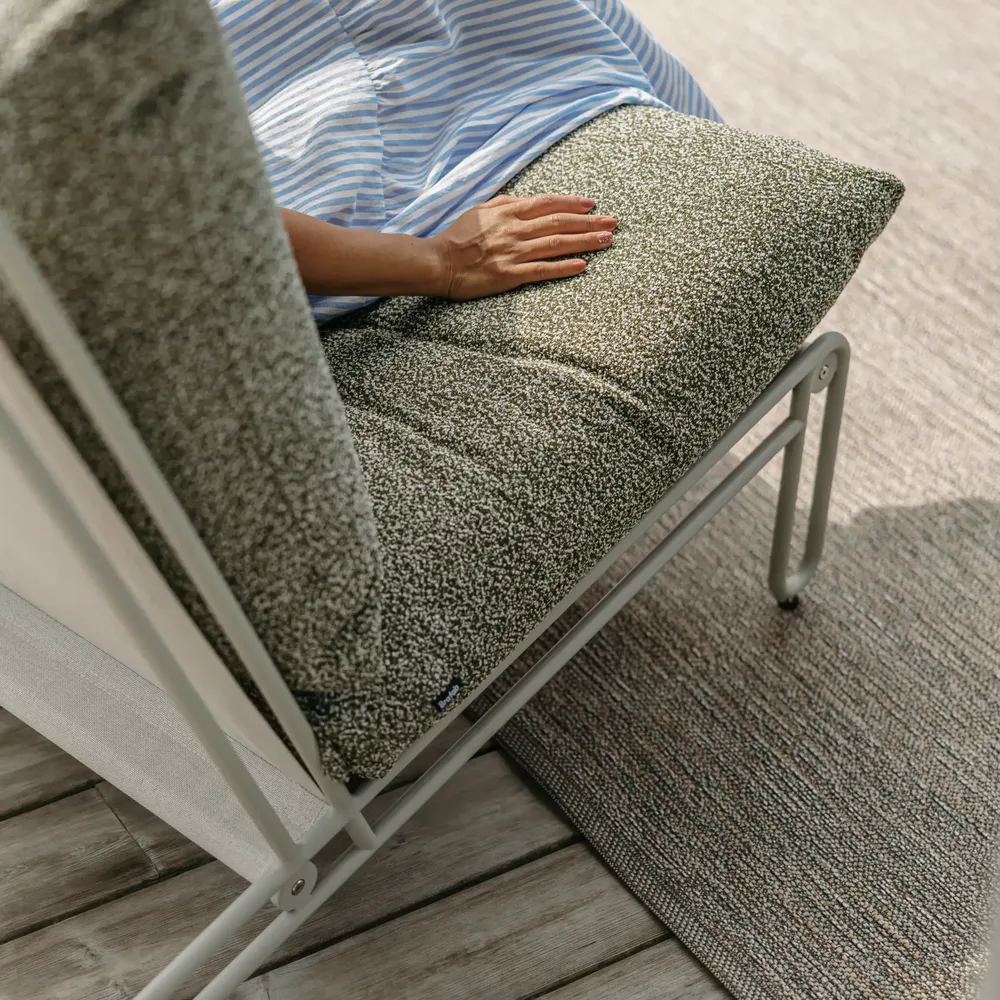 Blixt fåtölj Ljusgrå/Teddy Verde