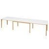 SM107 Matbord 101x160-316-368 cm Naturoljad ek - Vit laminat