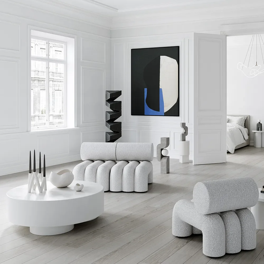 Big Foot Soffbord Stort    - Bone White