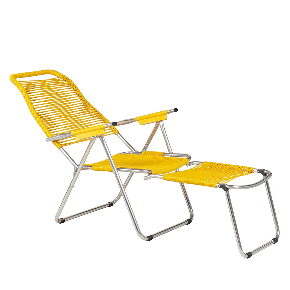 Spaghetti footrest yellow matt aluminium 