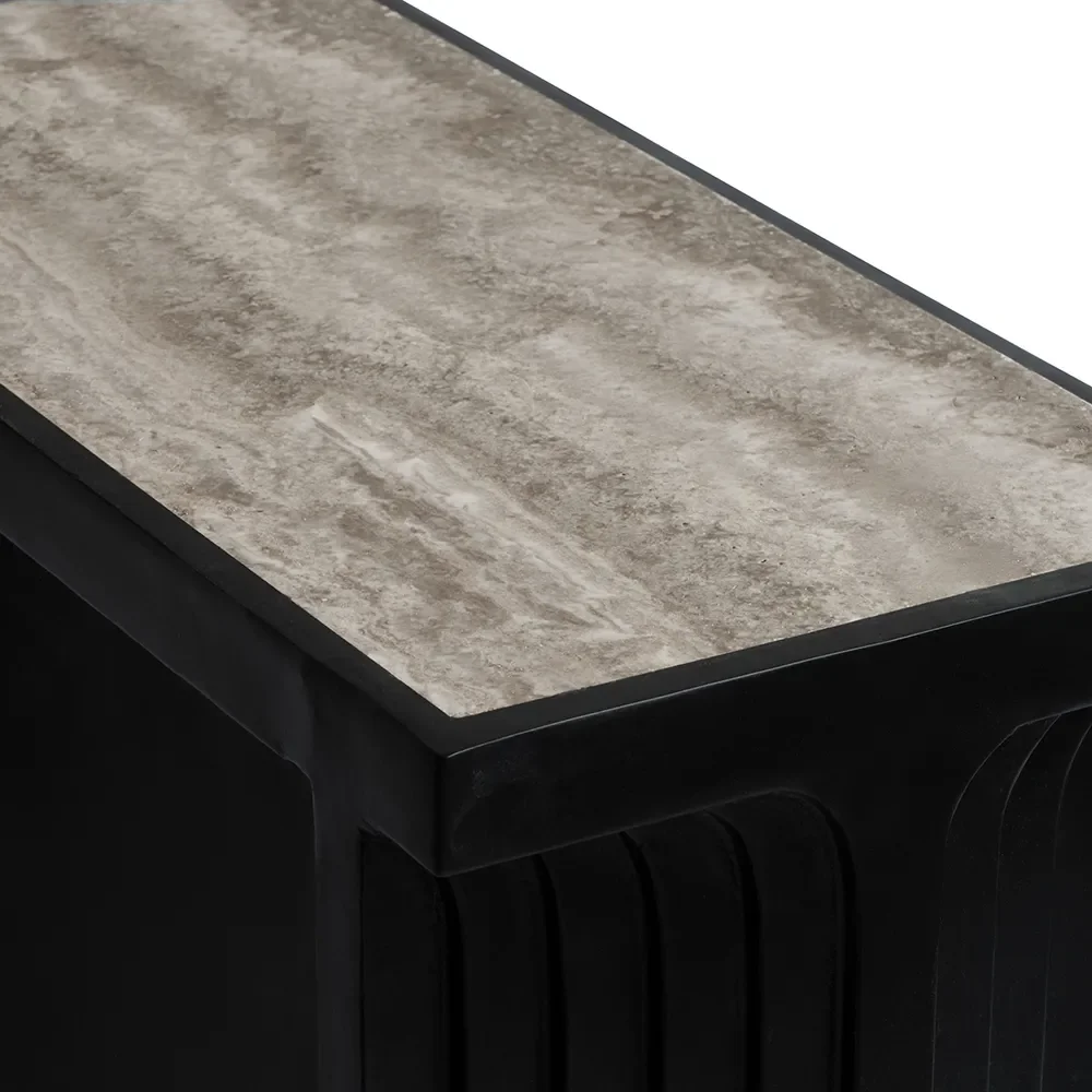 Arc Konsolbord - Silver Travertine
