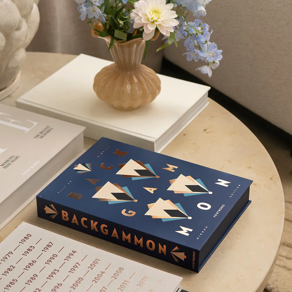 Classic – Spegelbackgammon, Dark Blue/Copper Printworks