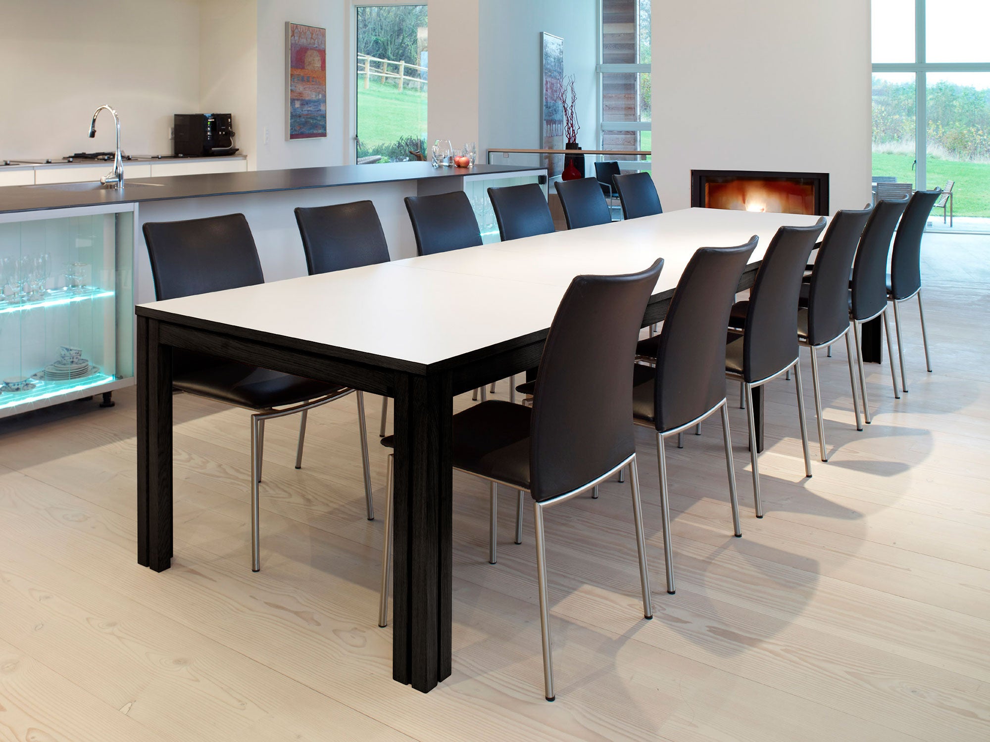 Sm24 Bord massiv naturoljad ek 200-356(512)x100x73 cm