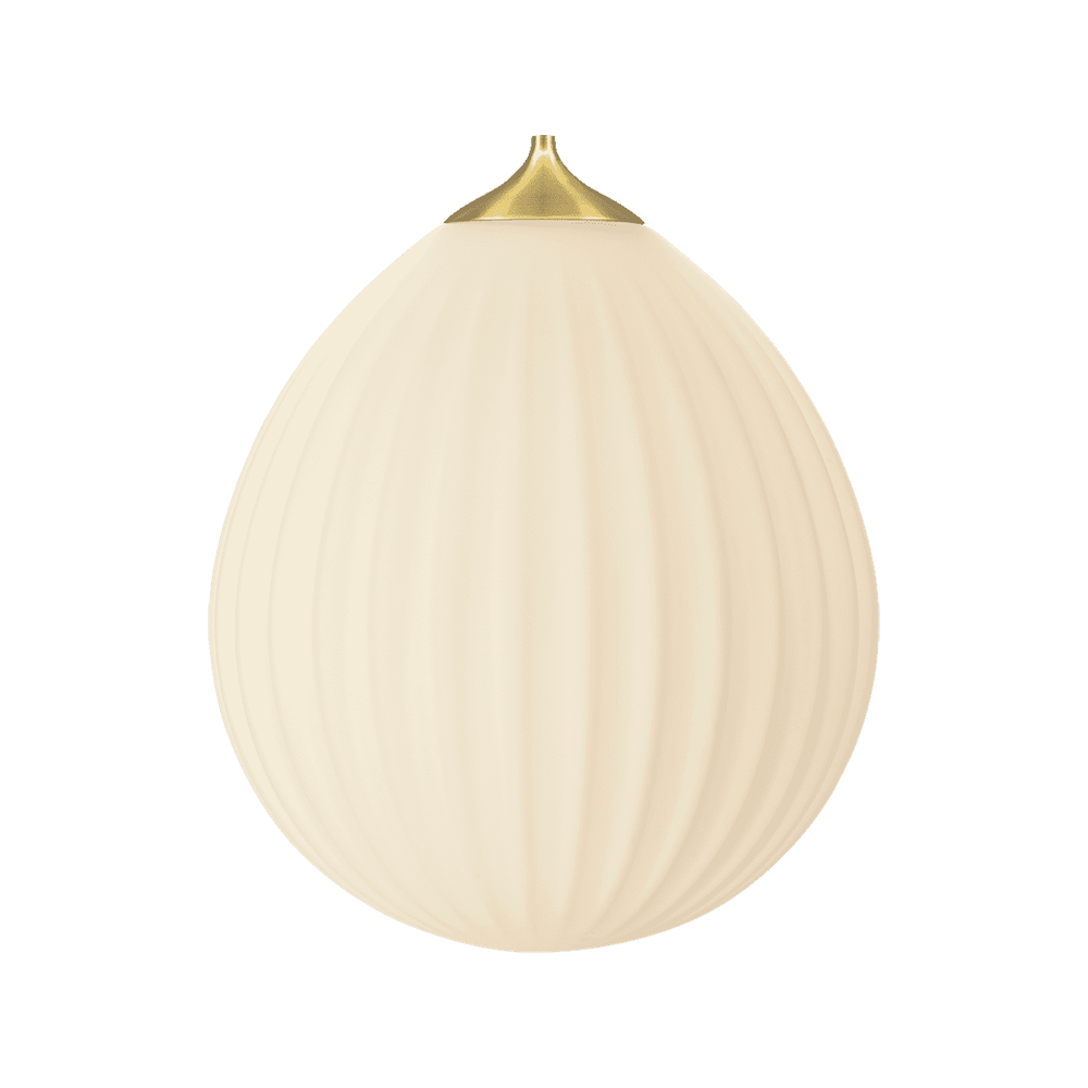 Around the World Lampskärm Ø35 cm White/Brushed Bras