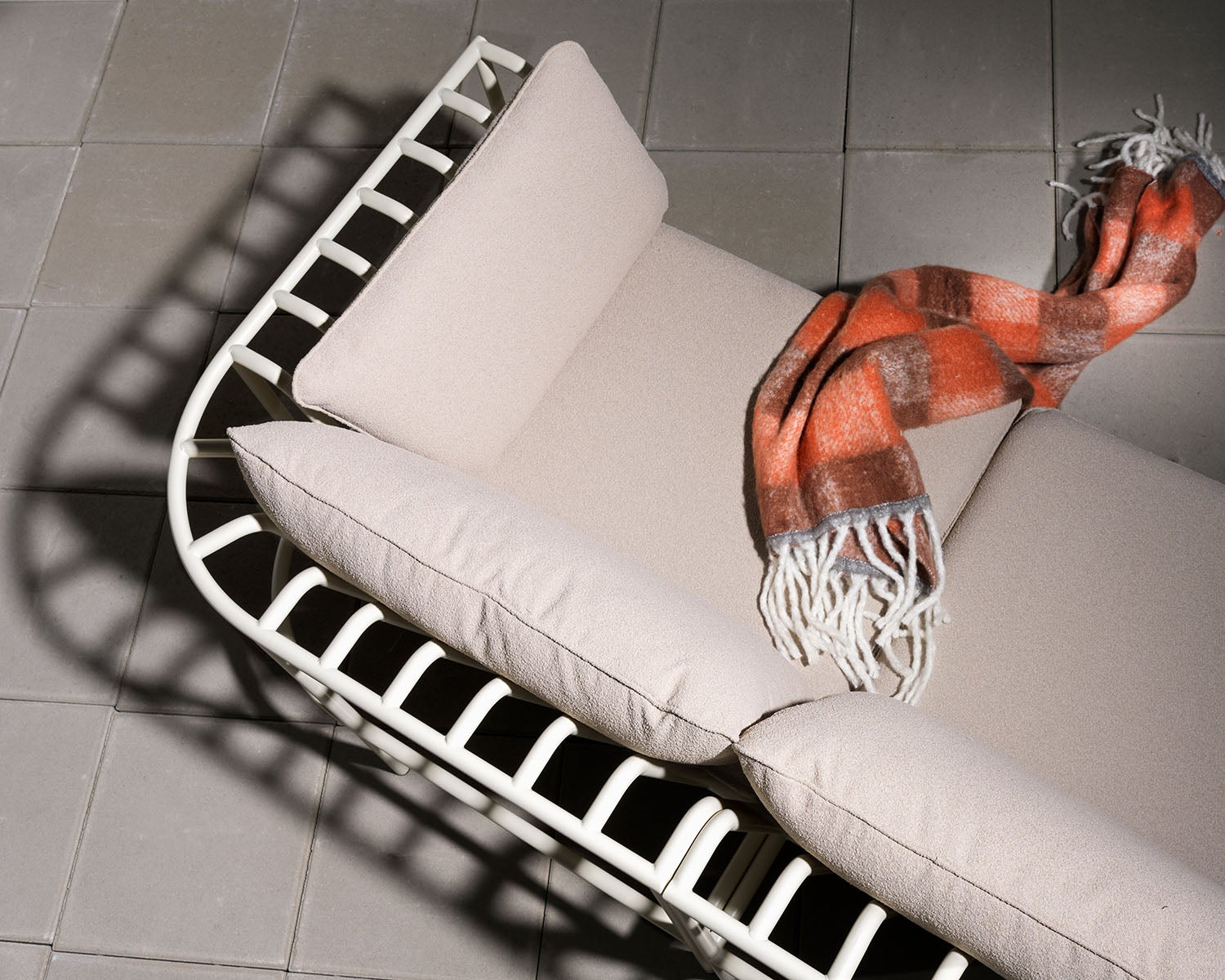 Collier mittdel  Pearl white / Teddy beige