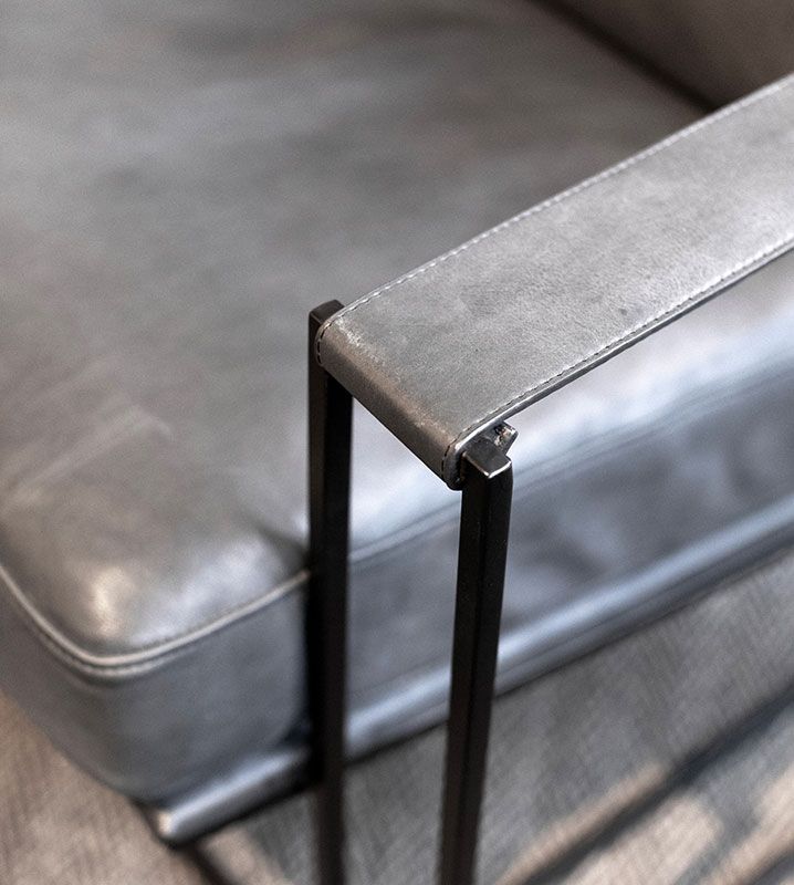 Bellagio Fåtölj Skinn/Mässing