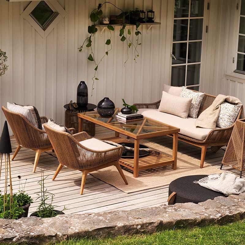 Hassel soffa i teak/konstrotting 