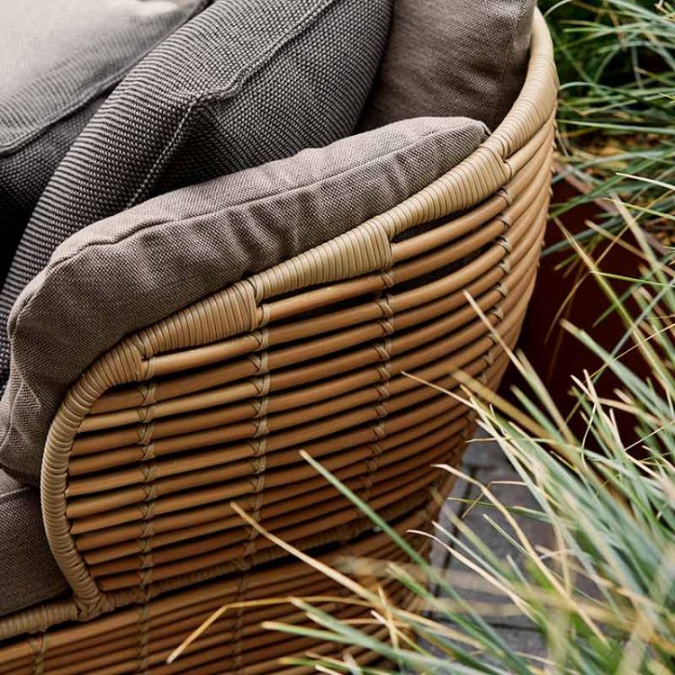 Basket loungesoffa Natural konstrotting inkl ljust Airtouch dynset