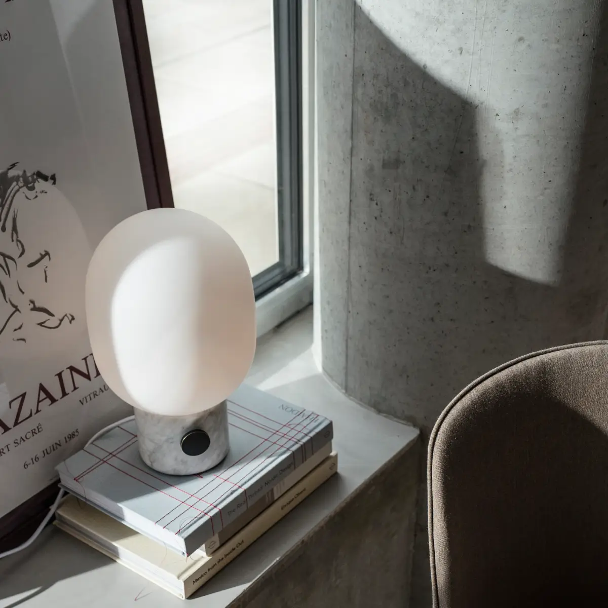 JWDA Bordslampa Cararra Marmor Large