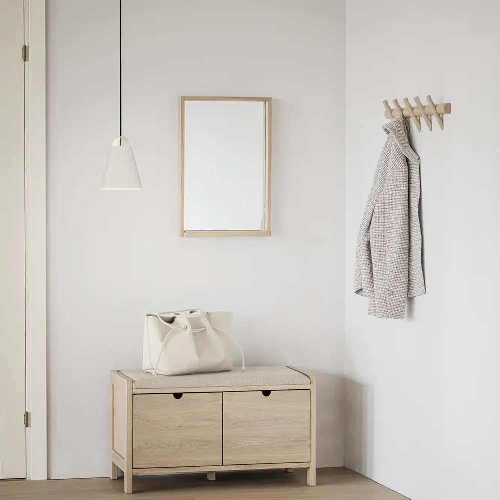 Hillmond kroklist 65 cm vitpigmenterad ek