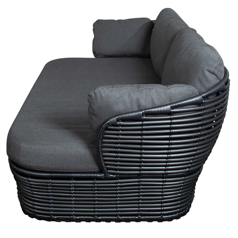 Basket loungesoffa Graphite konstrotting inkl Grå Airtouch dynset