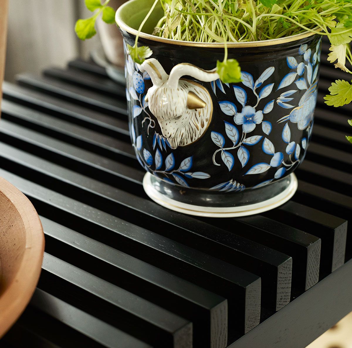 Cutter Bänk 120 cm Svart Ek